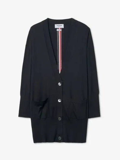 Back Stripe Cardigan Navy - THOM BROWNE - BALAAN 2