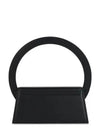 Jacquemus Metal Logo Lee SAC Round Leather Top Handle Shoulder Bag Black - JACQUEMUS - BALAAN 4