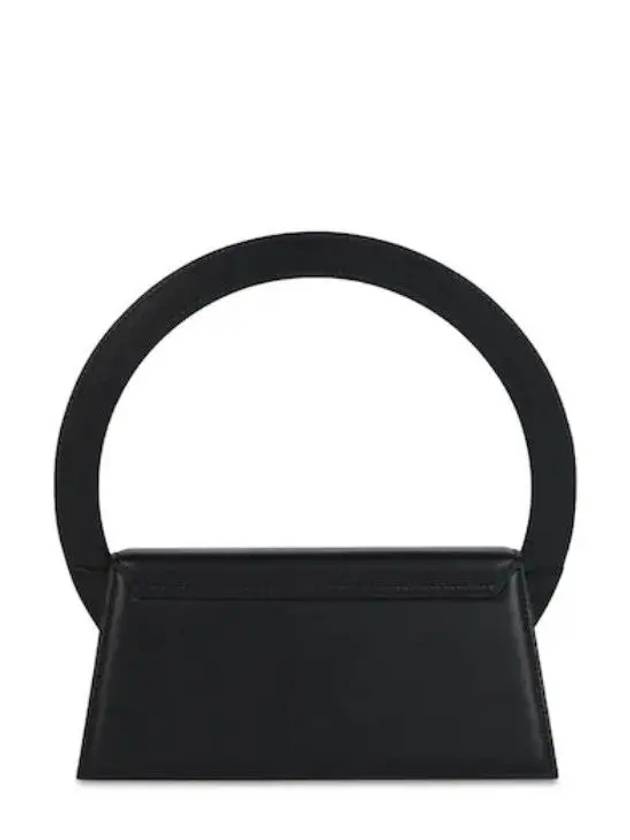 Jacquemus Metal Logo Lee SAC Round Leather Top Handle Shoulder Bag Black - JACQUEMUS - BALAAN 4