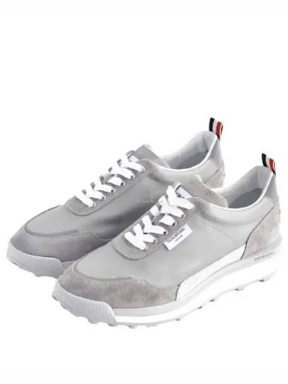 Vitello Alumni Trainer Caprede Low Top Sneakers Grey - THOM BROWNE - BALAAN 2