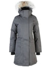 Merideth Hoodie Fur Parka Steel Grey - NOBIS - BALAAN 3