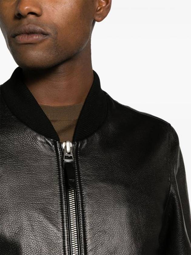 Leather Bomber Jacket Black - TOM FORD - BALAAN 6