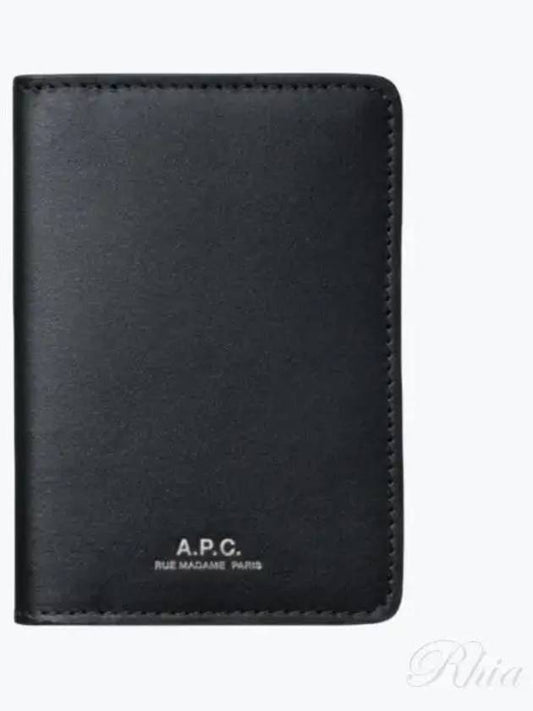 Stefan Small Leather Card Wallet Black - A.P.C. - BALAAN 2