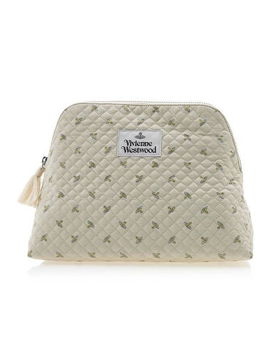 Quilted Baby ORB Wash Bag Beige - VIVIENNE WESTWOOD - BALAAN 1