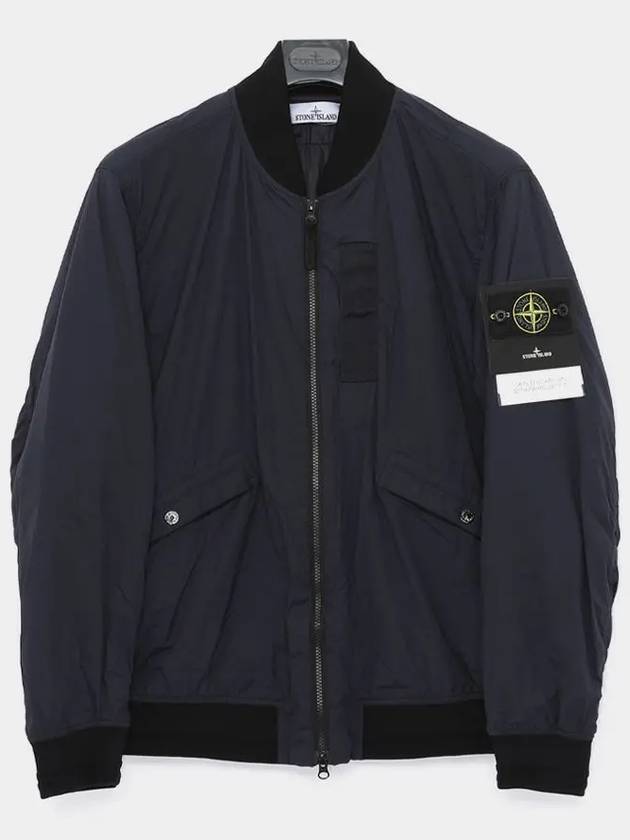 Skin Touch Nylon TC Primaloft Bomber Jacket Blue - STONE ISLAND - BALAAN 3