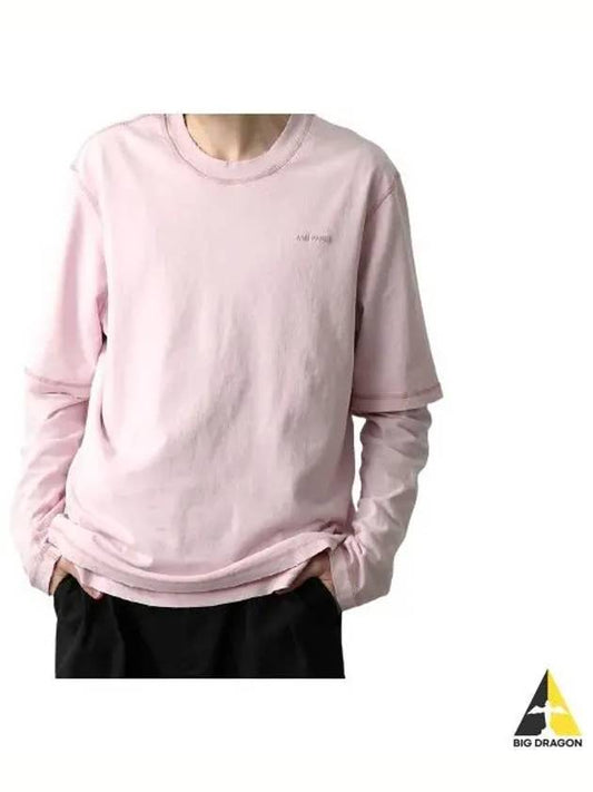 Fade Out Long Sleeve T-Shirt Pink - AMI - BALAAN 2