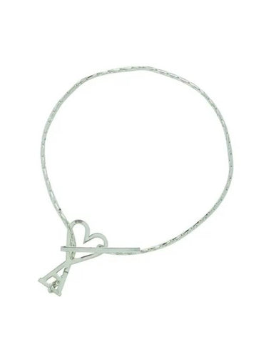 Heart Logo Bracelet Silver - AMI - BALAAN 1