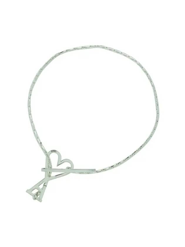 Heart Logo Bracelet Silver - AMI - BALAAN 1