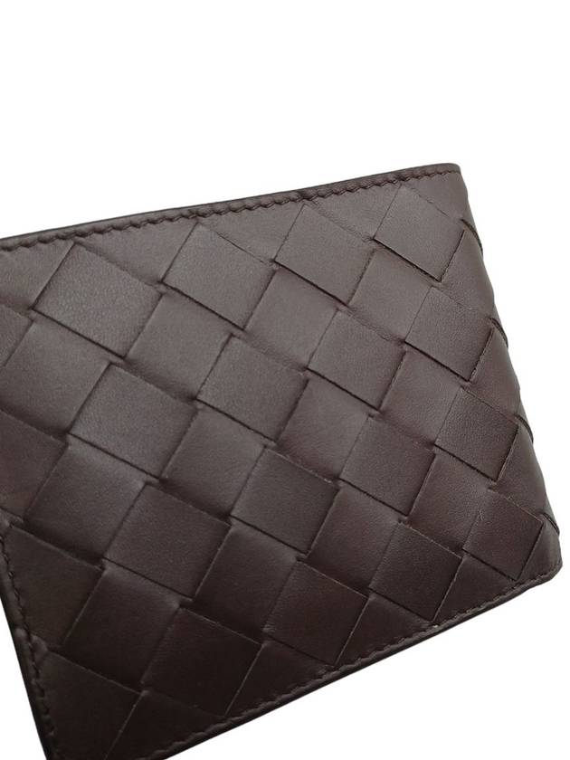 Women s 605721 Intrecciato Dark Brown Leather Bicycle Wallet - BOTTEGA VENETA - BALAAN 8