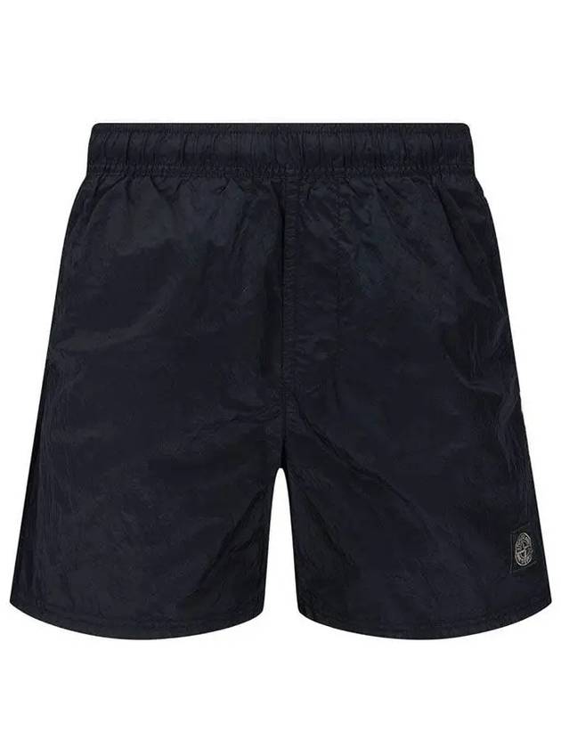 Men's Logo Nylon Metal Swim Shorts Navy - STONE ISLAND - BALAAN 3