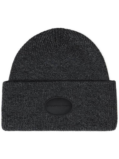 Alexander Wang Ribbed Beanie With Domed Logo Patch Accessories - ALEXANDER WANG - BALAAN 1