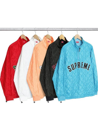 Arc Logo Quilted Half Zip Pullover Peach - SUPREME - BALAAN 1