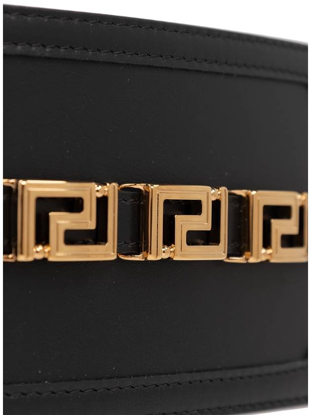 Versace Leather Waist Belt, Women's, Black - VERSACE - BALAAN 5