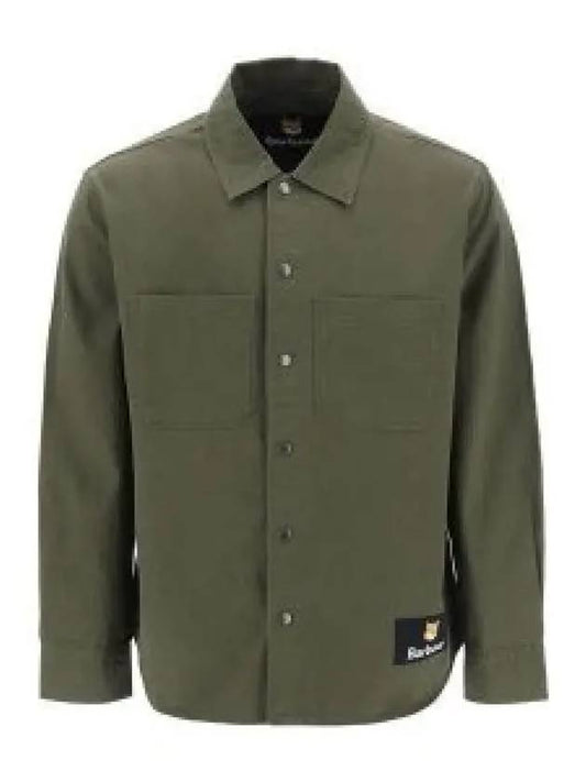 Maison Makitsune FoHead Patch Long Sleeve Shirt Green - BARBOUR - BALAAN 2