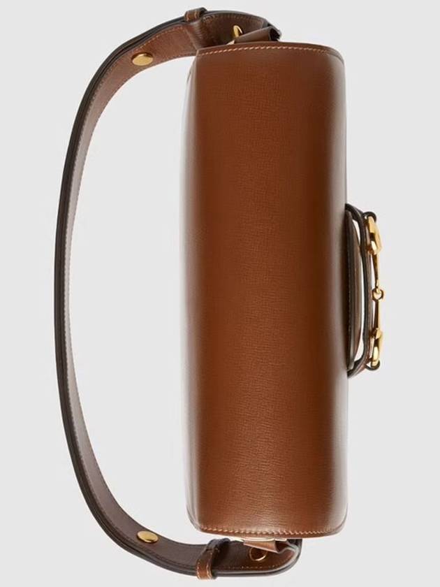 Horsebit 1955 Leather Shoulder Bag Brown - GUCCI - BALAAN 5