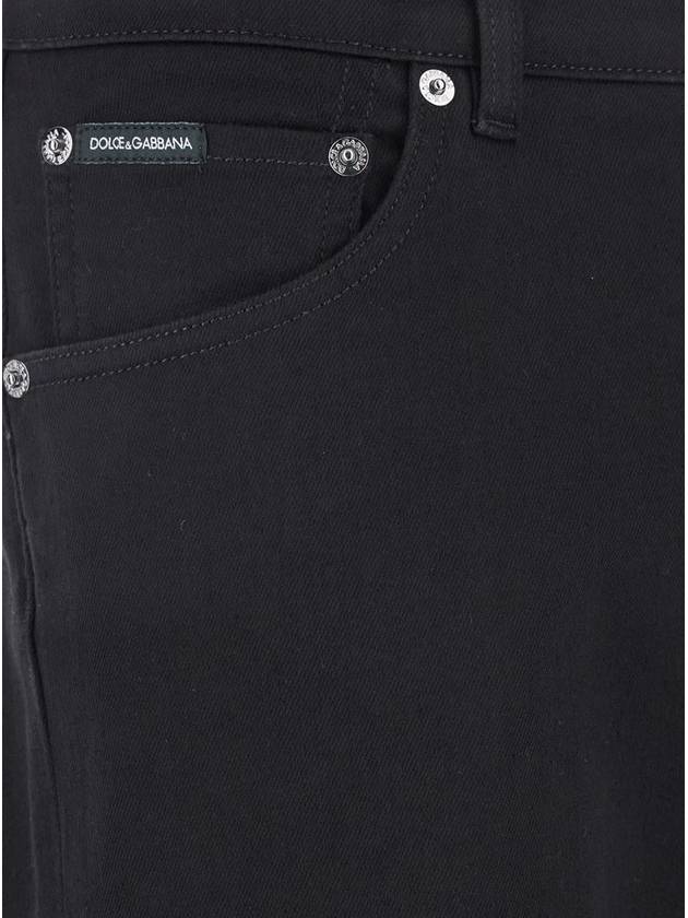 Men's Slim Fit Stretch Jeans Black - DOLCE&GABBANA - BALAAN 4