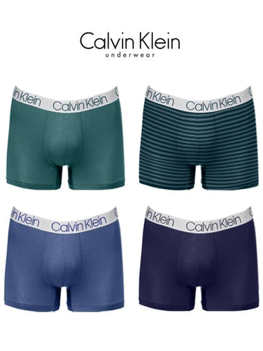 Underwear CK Men's Underwear Draw Chromatic Microfiber Boxer Briefs Set of 4 - CALVIN KLEIN - BALAAN 1