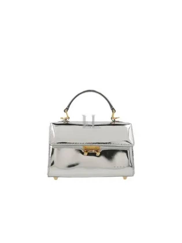 Relativity Mirror Leather Tote Bag Silver - MARNI - BALAAN 2