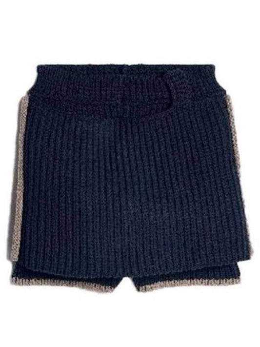 Women's La Jupe Pippa Knit H-Line Skirt Shorts Navy - JACQUEMUS - BALAAN 1