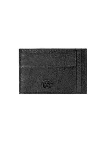 GG Marmont Leather Card Wallet Black - GUCCI - BALAAN 2