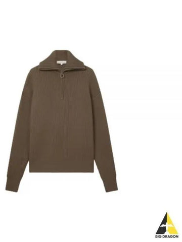 BOW HALF ZIP KNIT CAROB 957 - STUDIO NICHOLSON - BALAAN 1