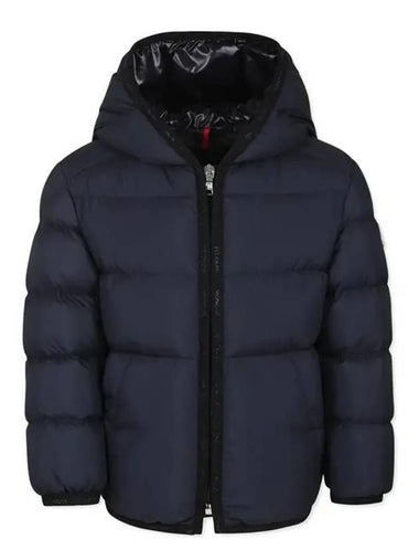 Moncler Kids 8 10 MATTAN logo hooded down jacket navy - MONCLER - BALAAN 1