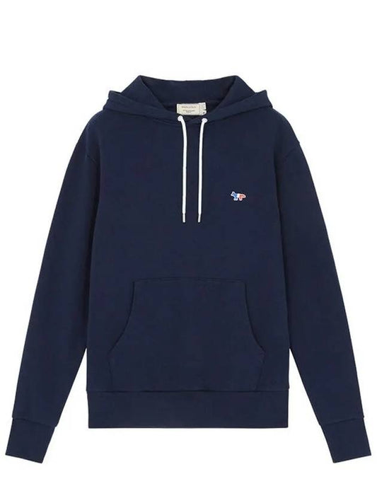 Tricolor Fox Patch Classic Hoodie Navy - MAISON KITSUNE - BALAAN 2