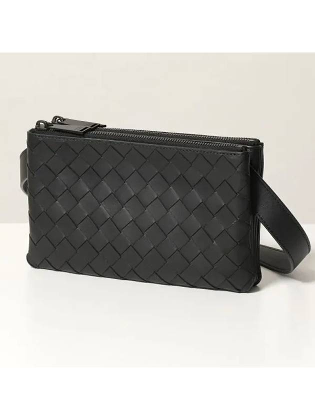 Triple Zipper Cross Bag Black - BOTTEGA VENETA - BALAAN 2