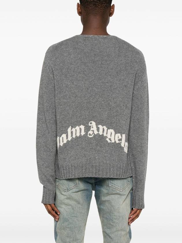 curved-logo sweater - PALM ANGELS - BALAAN 4