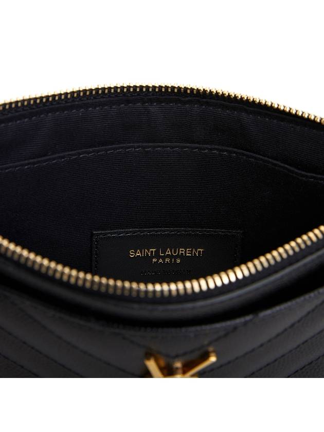 Cassandre Matelasse Large Zipped Clutch Bag Black - SAINT LAURENT - BALAAN 9