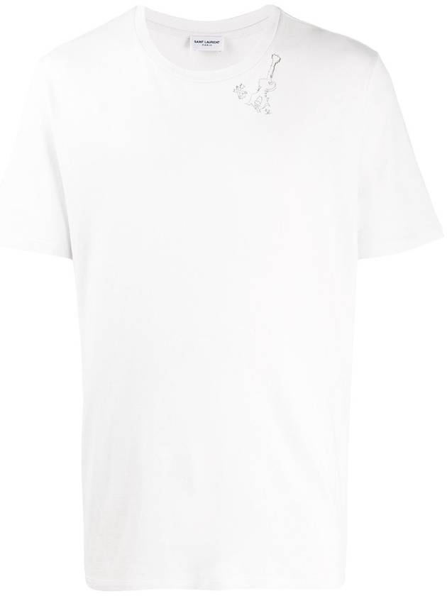 Guitar print short sleeve tshirt 605249 YBQJ2 - SAINT LAURENT - BALAAN 2