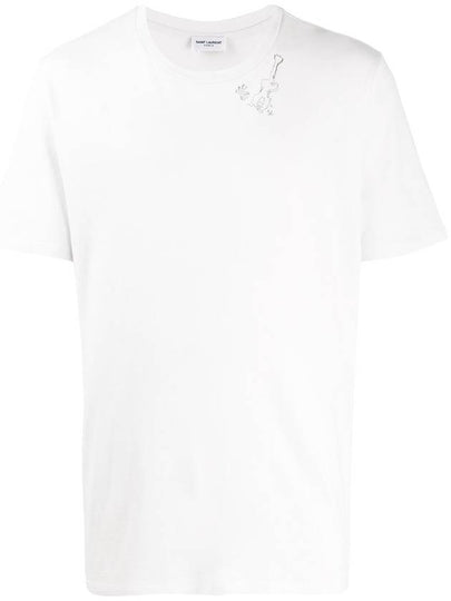 Guitar print short sleeve tshirt 605249 YBQJ2 - SAINT LAURENT - BALAAN 2