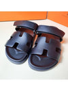 Chypre Calfskin Sandals Black - HERMES - BALAAN 3