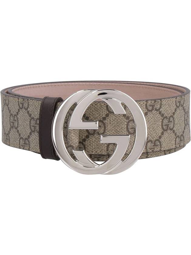 Interlocking GG Buckle Supreme Belt Beige - GUCCI - BALAAN 3