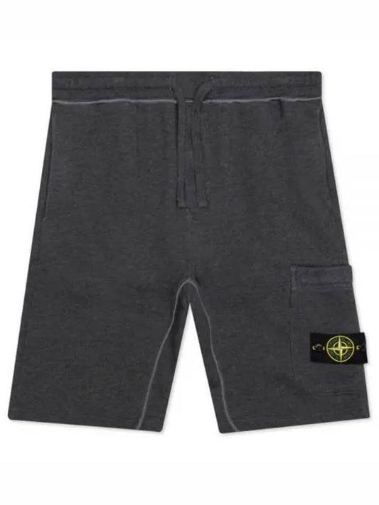 Waffen Patch Pocket Drawstring Shorts Gray - STONE ISLAND - BALAAN 2