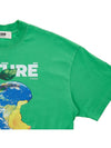 Men's Earth Apple Motif Cotton Short Sleeve T-Shirt Green - MSGM - BALAAN 5