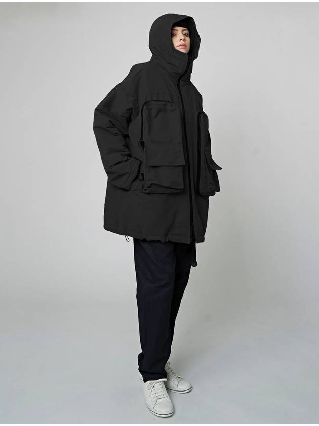 Add Cargo Pack Jumper Hooded Jacket Black - ATHPLATFORM - BALAAN 6