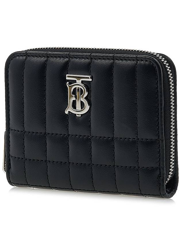 Lola Quilted Zip Round Coin Card Wallet Black - BURBERRY - BALAAN 3