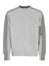 4 Bar Stripe Two Tone Loopback Sweatshirt Grey - THOM BROWNE - BALAAN 2