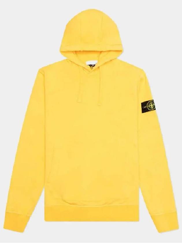 Waffen Patch Cotton Fleece Hoodie Yellow - STONE ISLAND - BALAAN 2