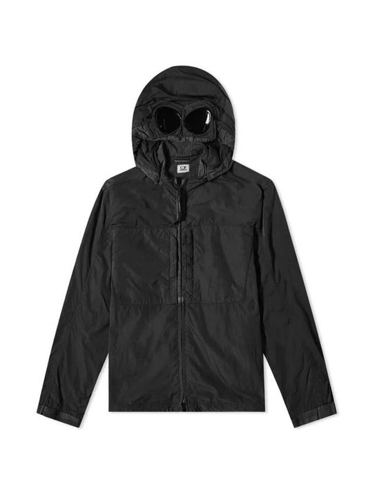 Goggles Lens Patch Chrome-R Hooded Jacket Black - CP COMPANY - BALAAN 1