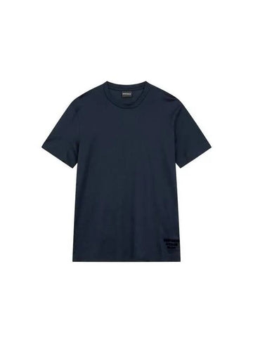 Men s Velvet Logo Easy T Shirt Navy 271914 - EMPORIO ARMANI - BALAAN 1