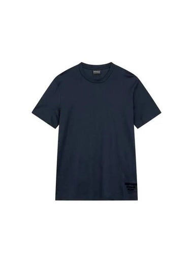 Men s Velvet Logo Easy T Shirt Navy 271914 - EMPORIO ARMANI - BALAAN 1