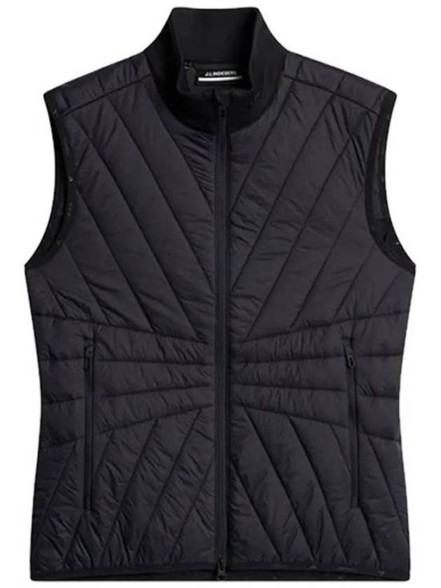 Women's Holma Quilt Hybrid Vest Black - J.LINDEBERG - BALAAN 2