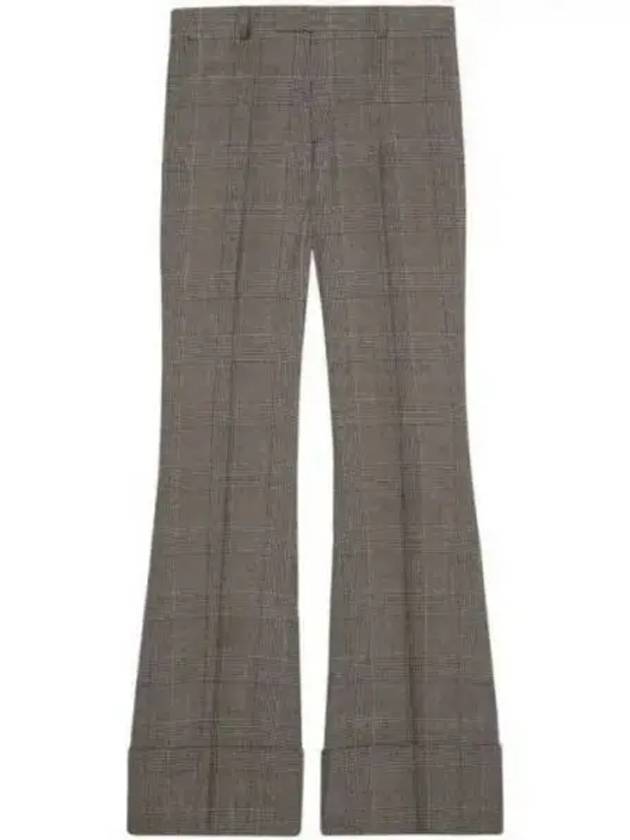 694444 ZAILY 1136 Prince Wales Wool Linen Pants 663040 - GUCCI - BALAAN 1