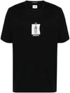 30/2 Mercerized Jersey Twisted Graphic Short Sleeve T-Shirt Black - CP COMPANY - BALAAN 2