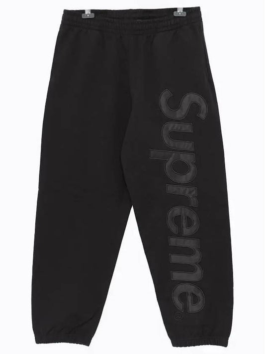 Satin Applique Track Pants Black - SUPREME - BALAAN 2