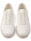 Triangle Logo Lane Leather Low-Top Sneakers Ivory - PRADA - BALAAN 6