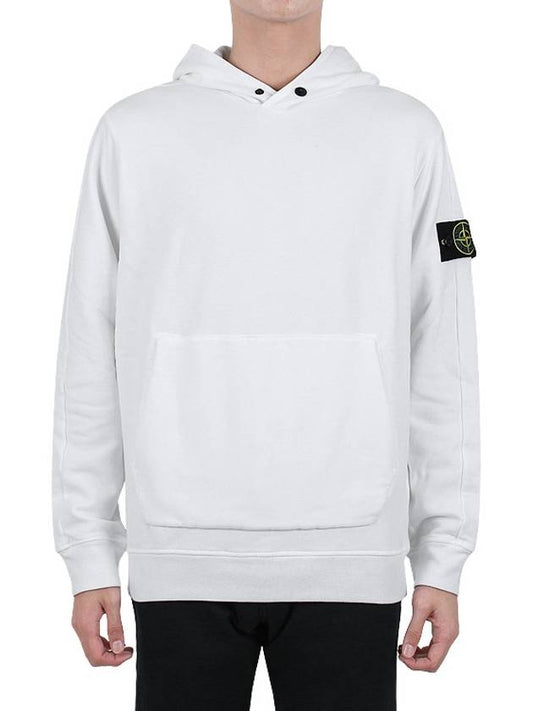 Compass Logo Patch Hoodie White - STONE ISLAND - BALAAN 2