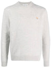 Baby Fox Patch Regular Knit Top Light Grey Melange - MAISON KITSUNE - BALAAN 2